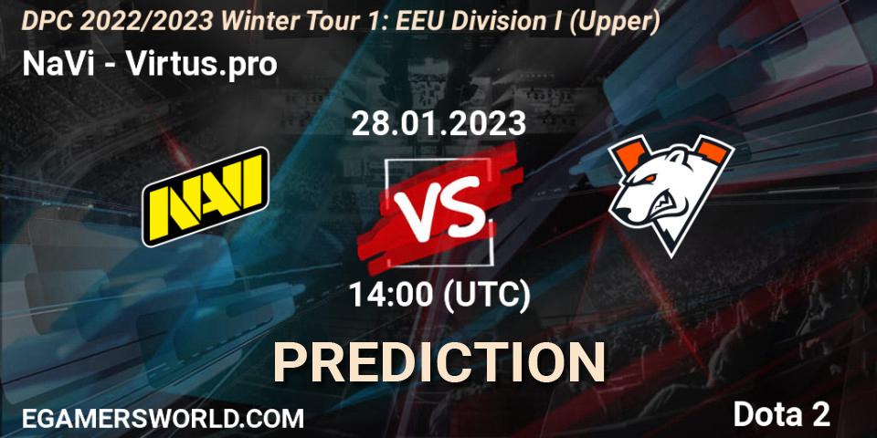 NaVi contre Virtus.pro : prédiction de match. 28.01.23. Dota 2, DPC 2022/2023 Winter Tour 1: EEU Division I (Upper)