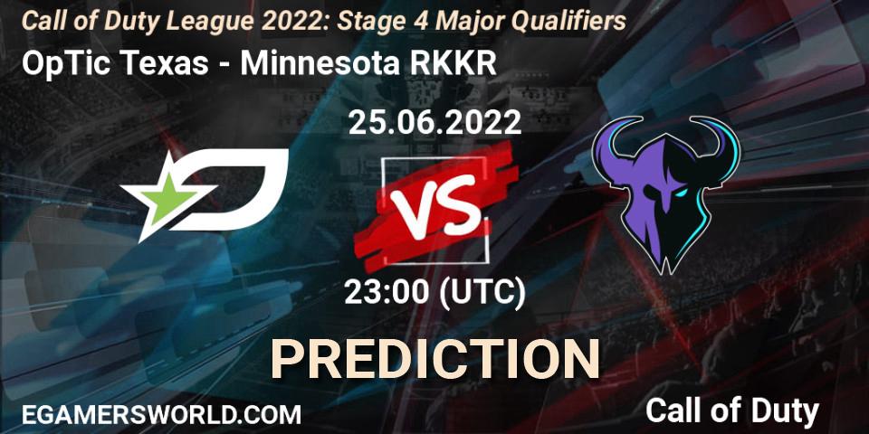 OpTic Texas contre Minnesota RØKKR : prédiction de match. 25.06.22. Call of Duty, Call of Duty League 2022: Stage 4