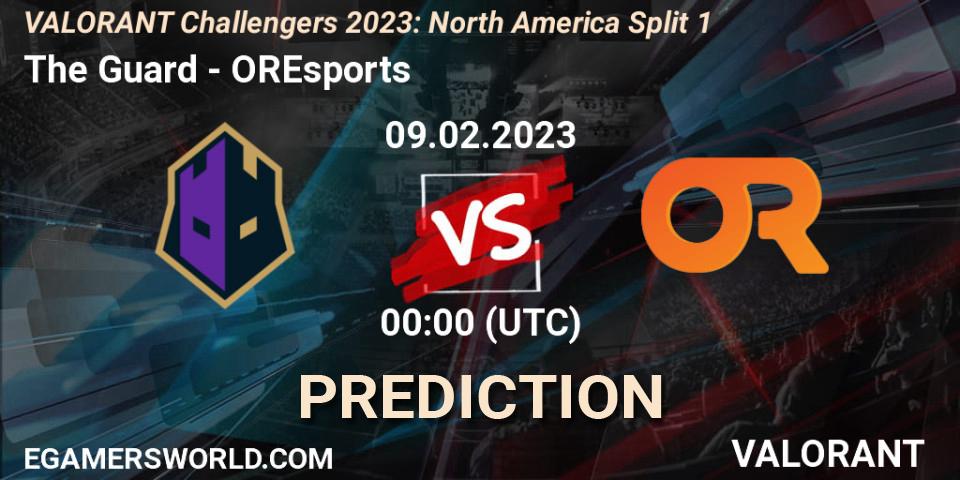 The Guard contre OREsports : prédiction de match. 09.02.23. VALORANT, VALORANT Challengers 2023: North America Split 1