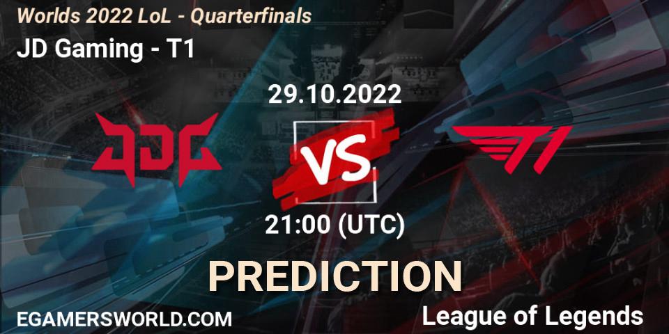 JD Gaming contre T1 : prédiction de match. 29.10.22. LoL, Worlds 2022 LoL - Semifinals