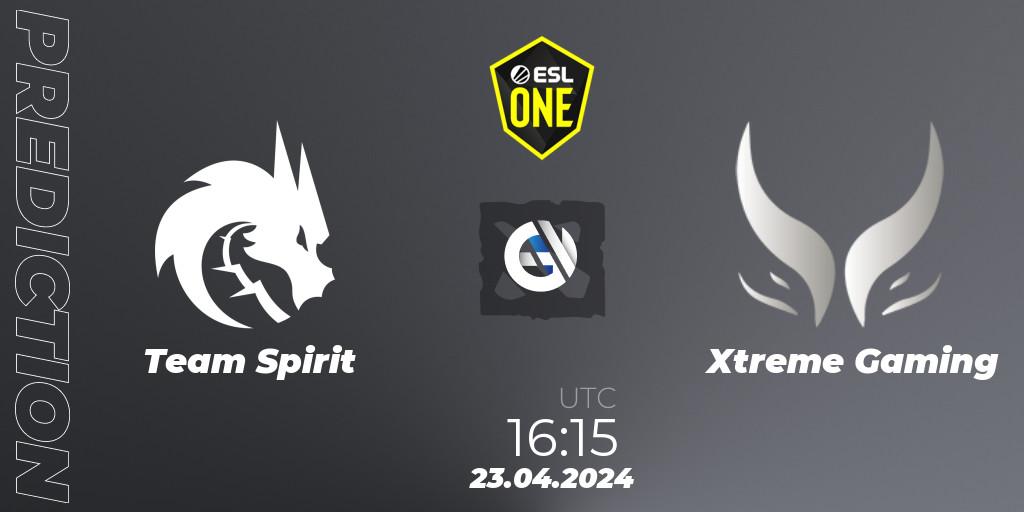 Team Spirit contre Xtreme Gaming : prédiction de match. 23.04.24. Dota 2, ESL One Birmingham 2024