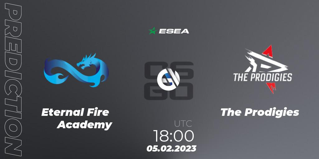 Eternal Fire Academy contre The Prodigies : prédiction de match. 05.02.23. CS2 (CS:GO), ESEA Season 44: Advanced Division - Europe