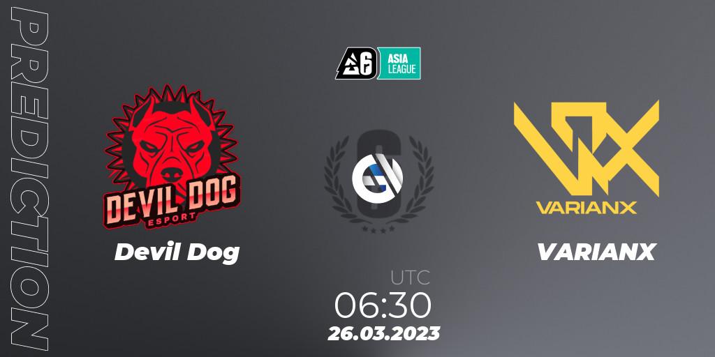 Devil Dog contre VARIANX : prédiction de match. 26.03.23. Rainbow Six, SEA League 2023 - Stage 1