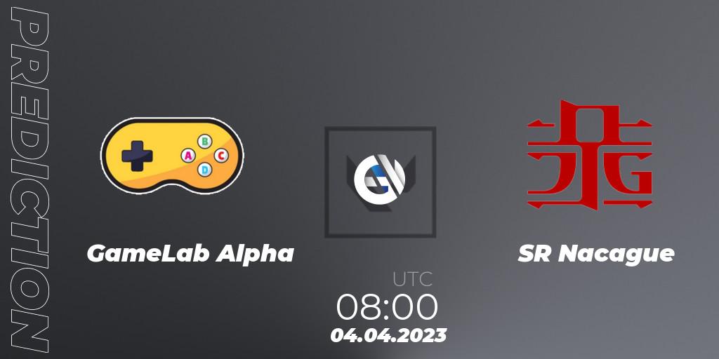 GameLab Alpha contre SR Nacague : prédiction de match. 04.04.23. VALORANT, VALORANT Challengers 2023: Philippines Split 2 - Group stage