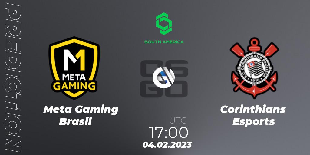 Meta Gaming Brasil contre Corinthians Esports : prédiction de match. 04.02.23. CS2 (CS:GO), CCT South America Series #4