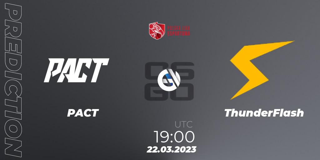 PACT contre ThunderFlash : prédiction de match. 22.03.23. CS2 (CS:GO), Polska Liga Esportowa 2023: Split #1