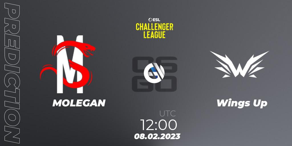 MOLEGAN contre Wings Up : prédiction de match. 08.02.23. CS2 (CS:GO), ESL Challenger League Season 44: Asia-Pacific