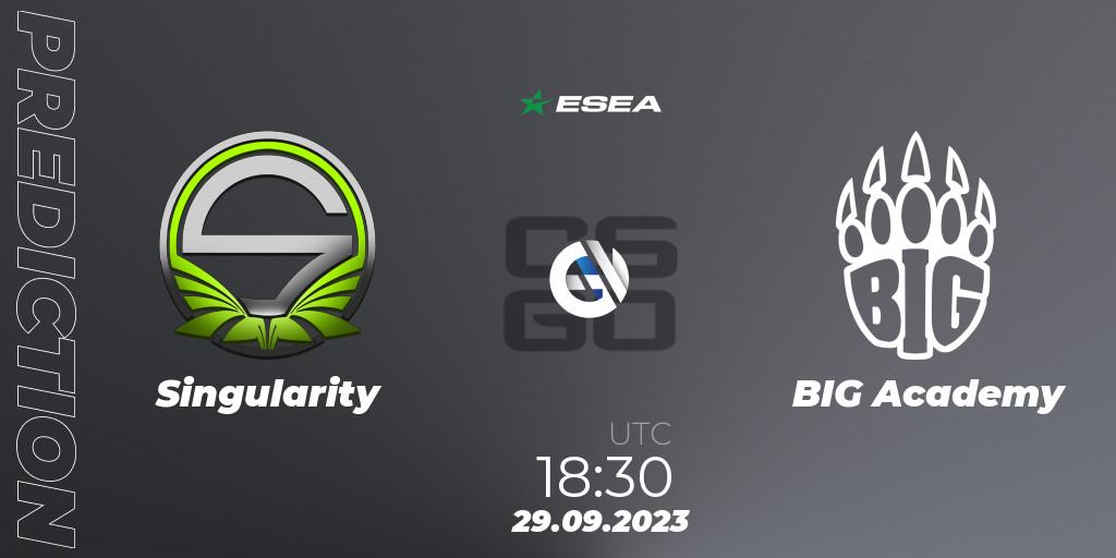 Singularity contre BIG Academy : prédiction de match. 29.09.23. CS2 (CS:GO), ESEA Advanced Season 46 Europe