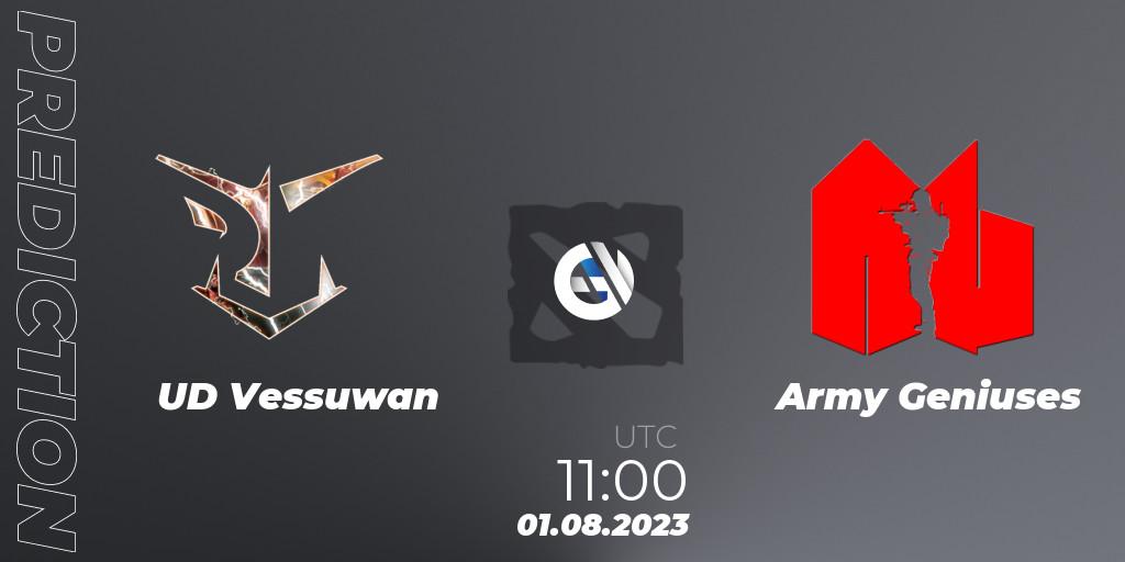 UD Vessuwan contre Army Geniuses : prédiction de match. 01.08.23. Dota 2, 1XPLORE Asia #2