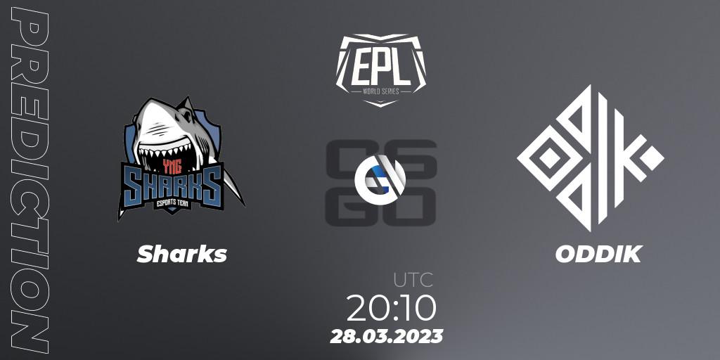 Sharks contre ODDIK : prédiction de match. 28.03.23. CS2 (CS:GO), EPL World Series: Americas Season 3