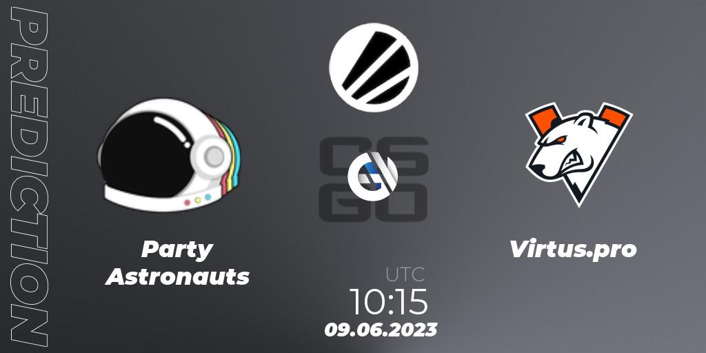 Party Astronauts contre Virtus.pro : prédiction de match. 09.06.23. CS2 (CS:GO), ESL Challenger Katowice 2023