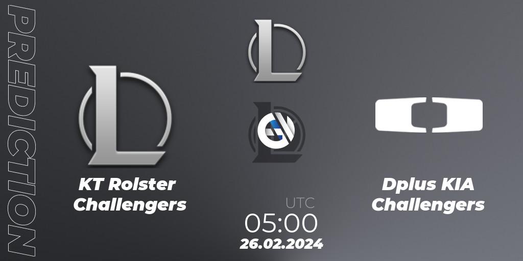 KT Rolster Challengers contre Dplus KIA Challengers : prédiction de match. 26.02.24. LoL, LCK Challengers League 2024 Spring - Group Stage