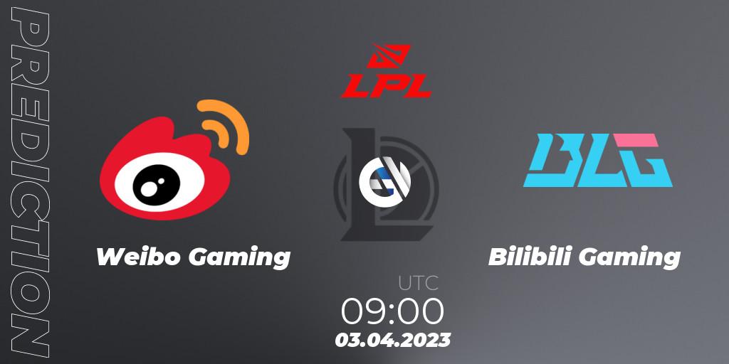 Weibo Gaming contre Bilibili Gaming : prédiction de match. 03.04.23. LoL, LPL Spring 2023 - Playoffs