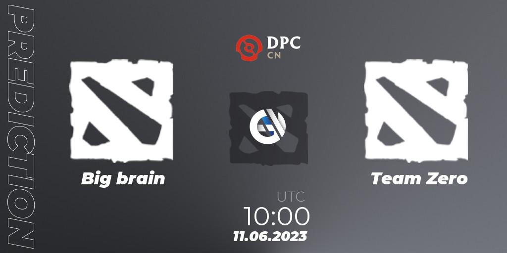 Big brain contre Team Zero : prédiction de match. 11.06.23. Dota 2, DPC 2023 Tour 3: CN Division II (Lower)