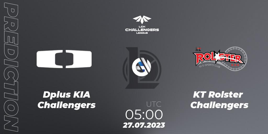 Dplus KIA Challengers contre KT Rolster Challengers : prédiction de match. 27.07.23. LoL, LCK Challengers League 2023 Summer - Group Stage