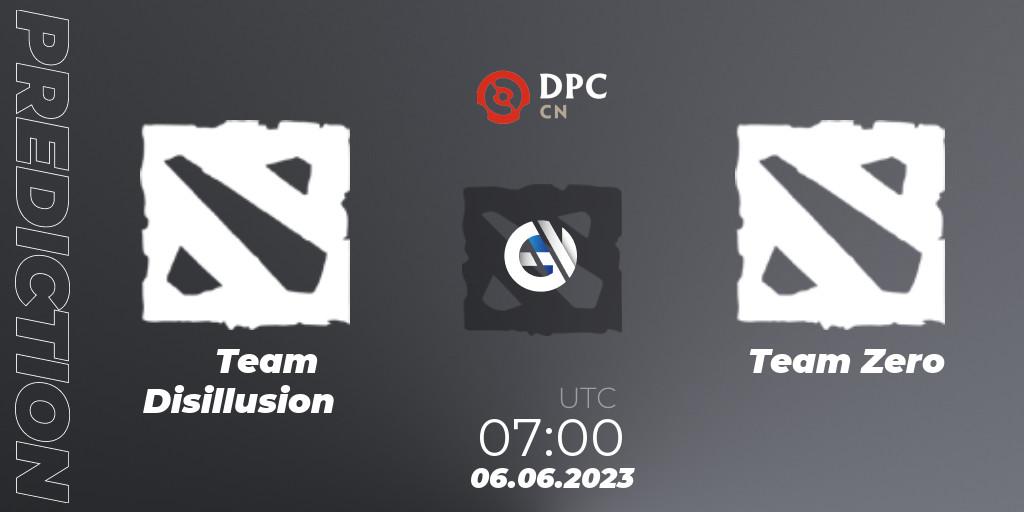 Team Disillusion contre Team Zero : prédiction de match. 06.06.23. Dota 2, DPC 2023 Tour 3: CN Division II (Lower)
