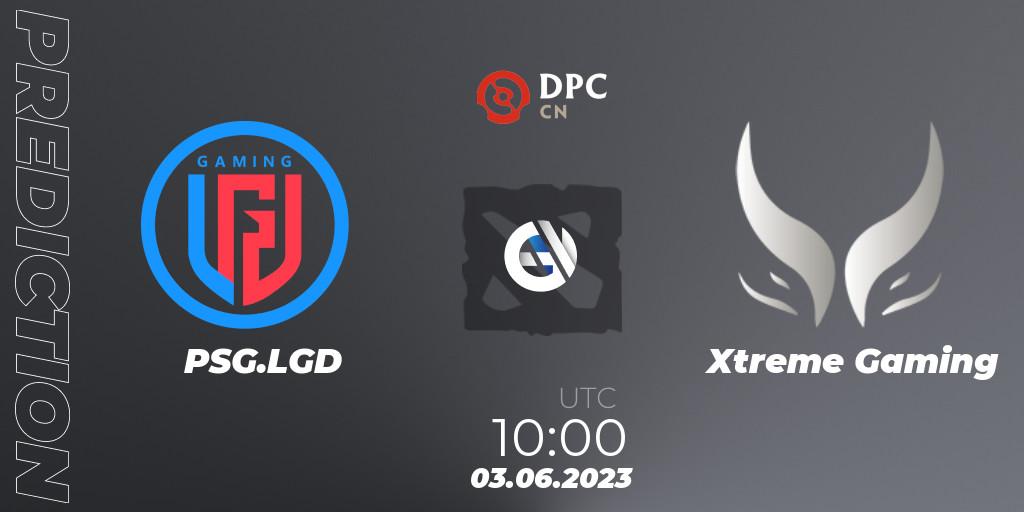 PSG.LGD contre Xtreme Gaming : prédiction de match. 03.06.23. Dota 2, DPC 2023 Tour 3: CN Division I (Upper)
