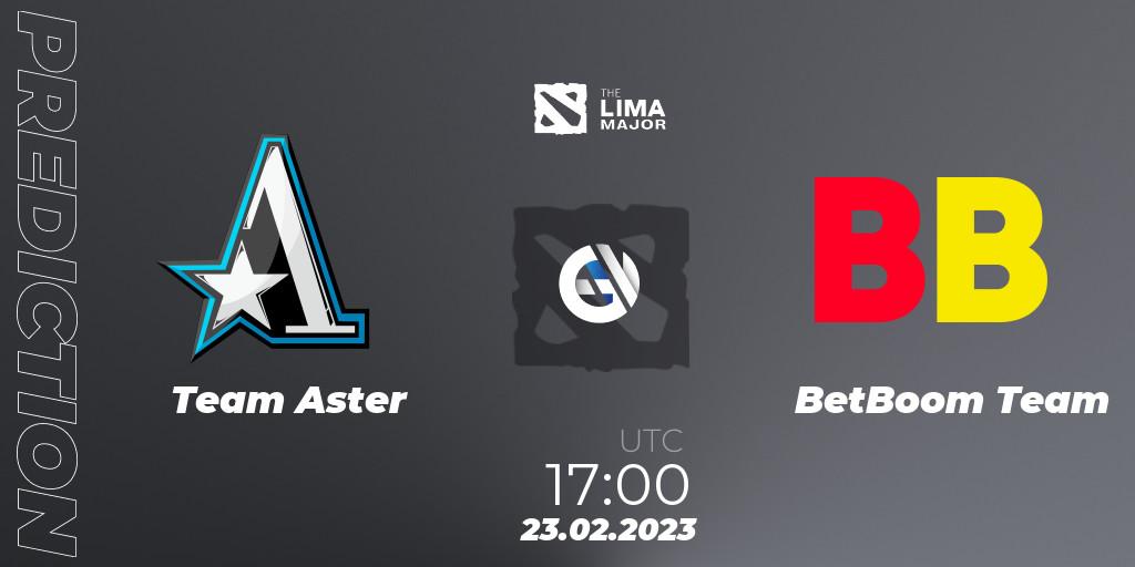 Team Aster contre BetBoom Team : prédiction de match. 23.02.23. Dota 2, The Lima Major 2023