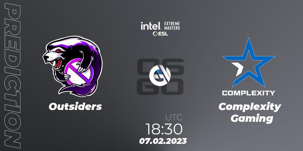 Outsiders contre Complexity Gaming : prédiction de match. 07.02.23. CS2 (CS:GO), IEM Katowice 2023