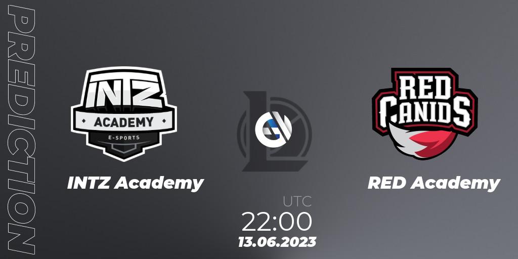 INTZ Academy contre RED Academy : prédiction de match. 13.06.23. LoL, CBLOL Academy Split 2 2023 - Group Stage