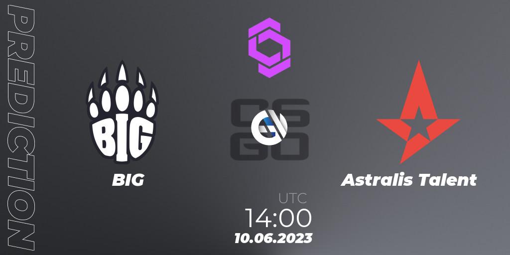 BIG contre Astralis Talent : prédiction de match. 10.06.23. CS2 (CS:GO), CCT West Europe Series 4