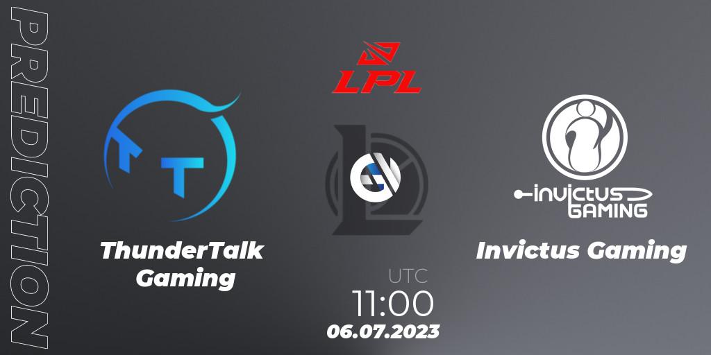 ThunderTalk Gaming contre Invictus Gaming : prédiction de match. 06.07.23. LoL, LPL Summer 2023 Regular Season