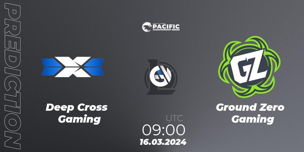 Deep Cross Gaming contre Ground Zero Gaming : prédiction de match. 16.03.24. LoL, PCS Playoffs Spring 2024