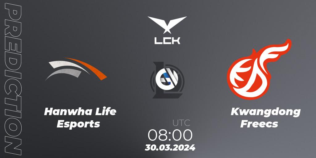 Hanwha Life Esports contre Kwangdong Freecs : prédiction de match. 30.03.24. LoL, LCK Spring 2024 - Playoffs
