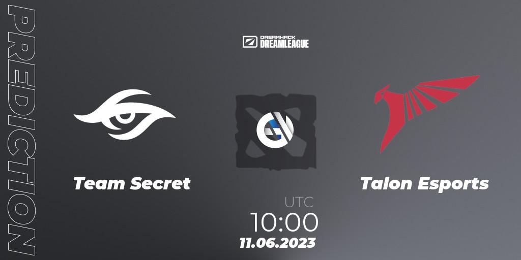 Team Secret contre Talon Esports : prédiction de match. 11.06.23. Dota 2, DreamLeague Season 20 - Group Stage 1