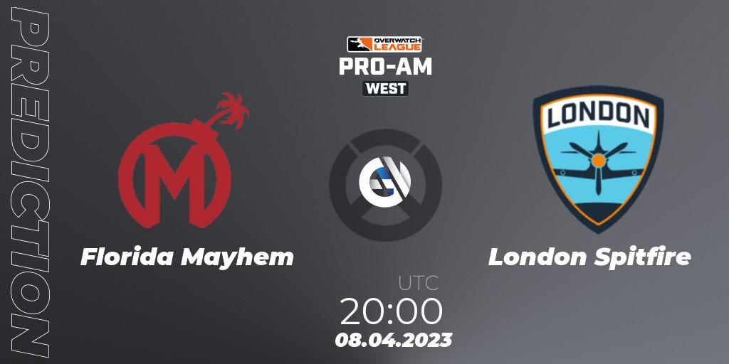 Florida Mayhem contre London Spitfire : prédiction de match. 08.04.23. Overwatch, Overwatch League 2023 - Pro-Am