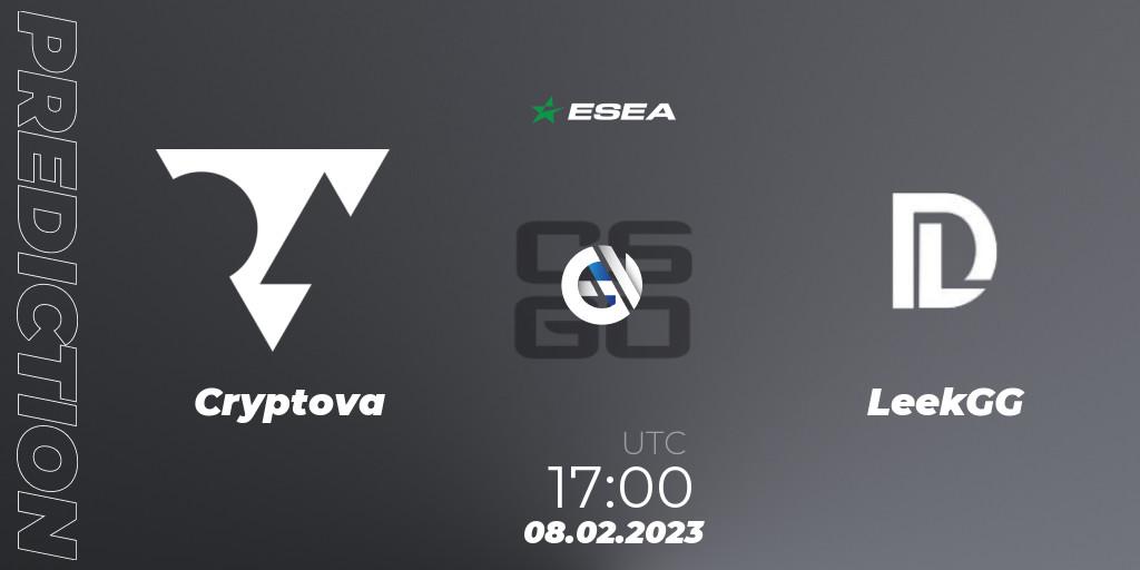 Cryptova contre Scythe : prédiction de match. 10.02.23. CS2 (CS:GO), ESEA Season 44: Advanced Division - Europe