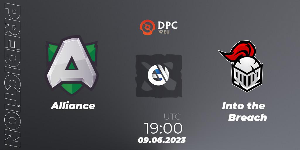 Alliance contre Into the Breach : prédiction de match. 09.06.23. Dota 2, DPC 2023 Tour 3: WEU Division II (Lower)