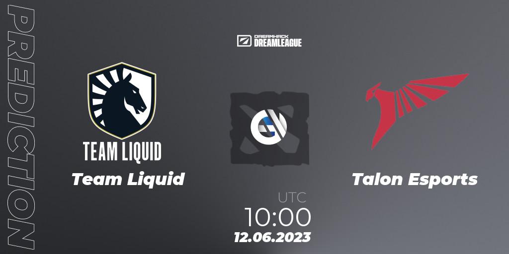 Team Liquid contre Talon Esports : prédiction de match. 12.06.23. Dota 2, DreamLeague Season 20 - Group Stage 1