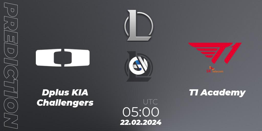 Dplus KIA Challengers contre T1 Academy : prédiction de match. 22.02.24. LoL, LCK Challengers League 2024 Spring - Group Stage