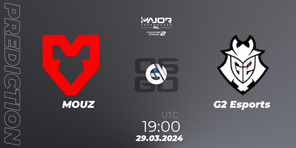 MOUZ contre G2 Esports : prédiction de match. 29.03.24. CS2 (CS:GO), PGL CS2 Major Copenhagen 2024