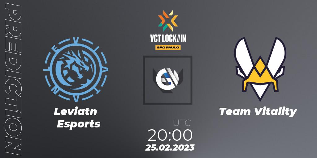 Leviatán Esports contre Team Vitality : prédiction de match. 25.02.23. VALORANT, VALORANT Champions Tour 2023: LOCK//IN São Paulo