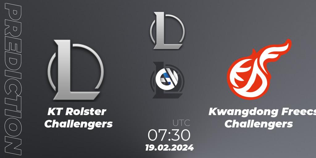 KT Rolster Challengers contre Kwangdong Freecs Challengers : prédiction de match. 19.02.24. LoL, LCK Challengers League 2024 Spring - Group Stage