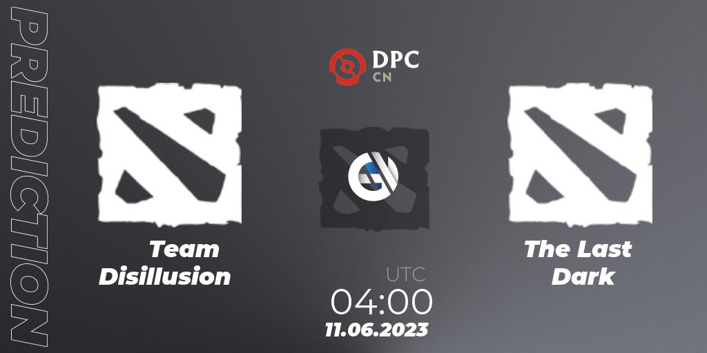 Team Disillusion contre The Last Dark : prédiction de match. 11.06.23. Dota 2, DPC 2023 Tour 3: CN Division II (Lower)