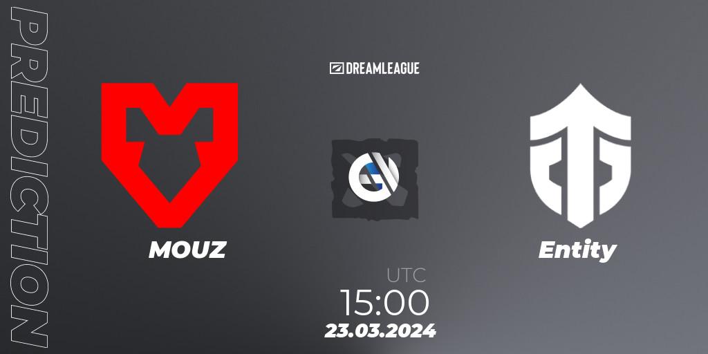 MOUZ contre Entity : prédiction de match. 23.03.24. Dota 2, DreamLeague Season 23: Western Europe Closed Qualifier