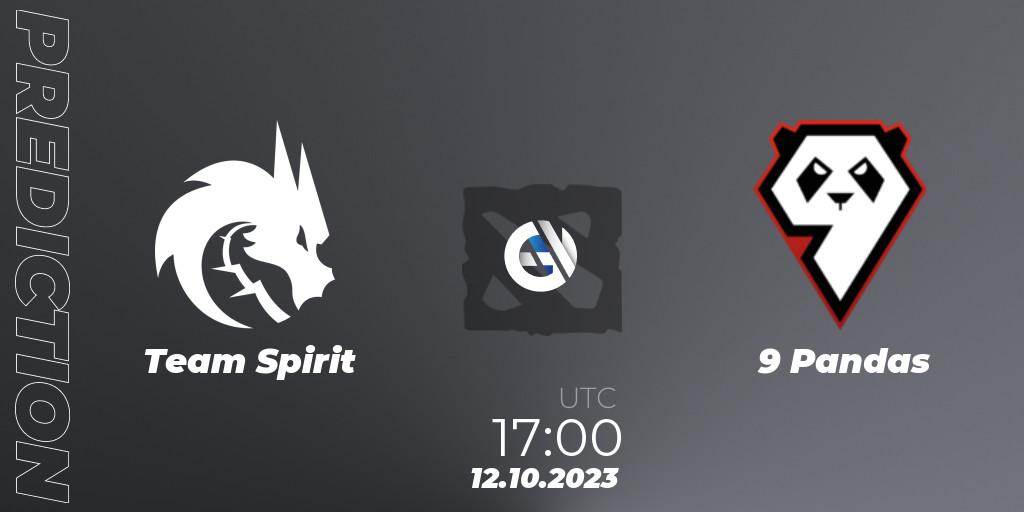 Team Spirit contre 9 Pandas : prédiction de match. 12.10.23. Dota 2, The International 2023 - Group Stage