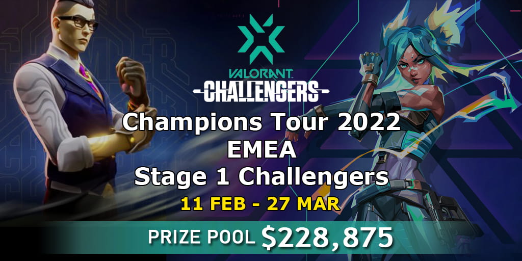 VCT 2022 EMEA Stage 1 Challengers VALORANT. Calendrier des matchs